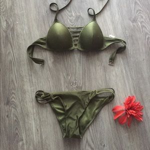 Olive green bikini